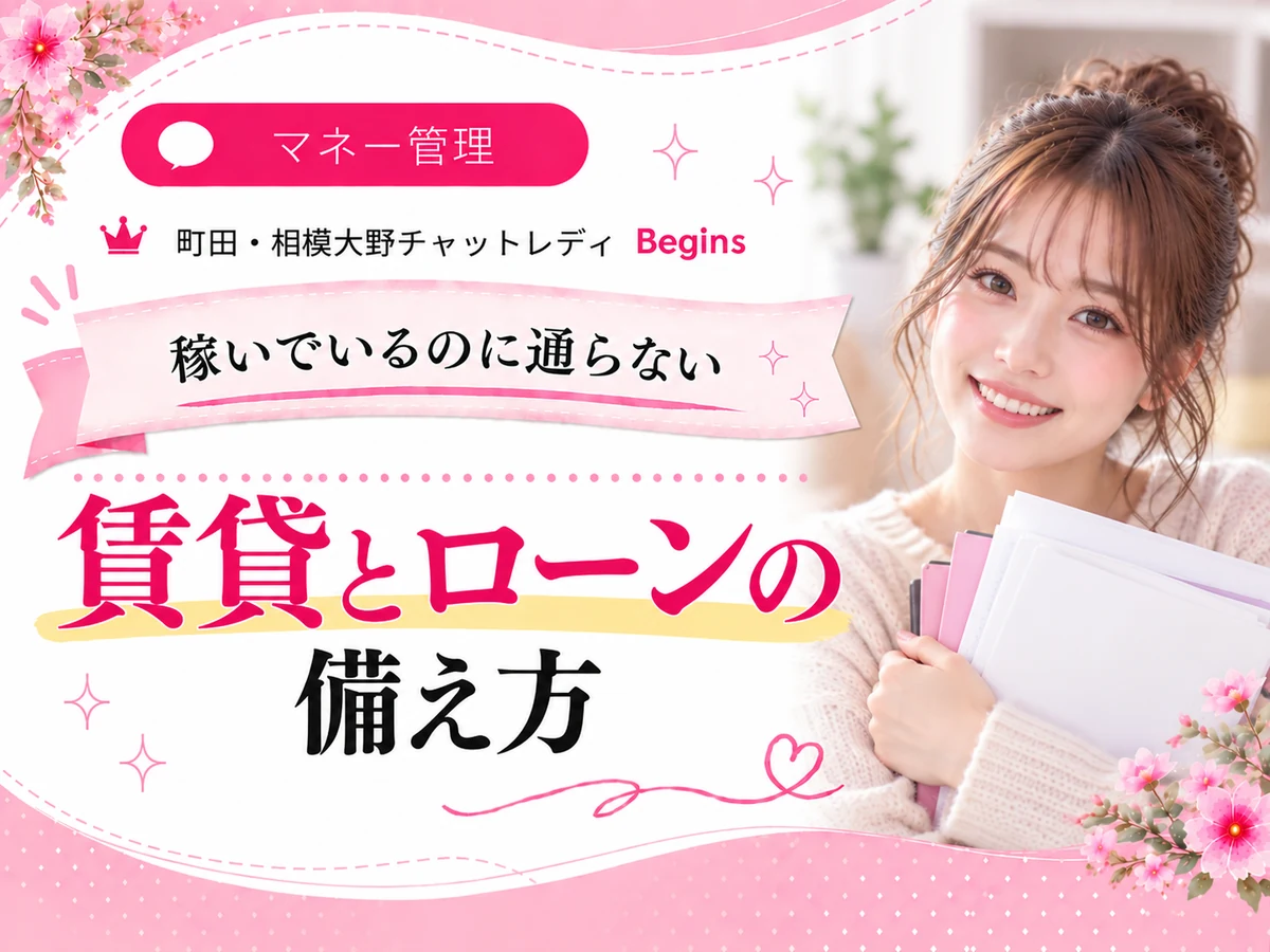町田・相模大野Beginsのキャストが賃貸審査の書類を準備しているイメージ